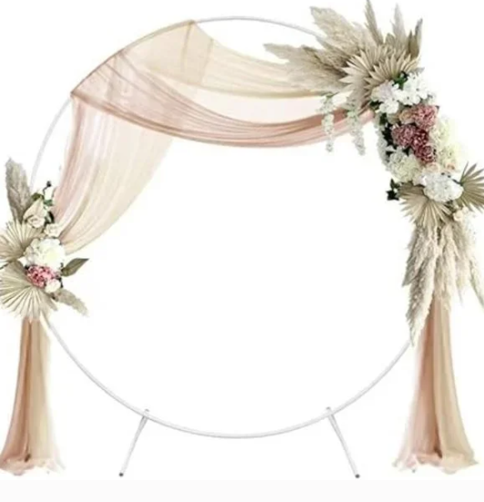 circle metal backdrop