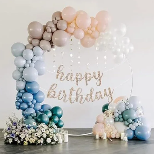 circle metal backdrop